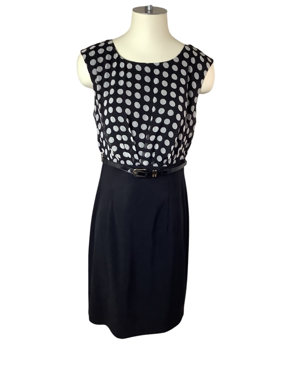 ALYX Sleeveless Black and White Polka Dot Top Dress with Belt Size 10